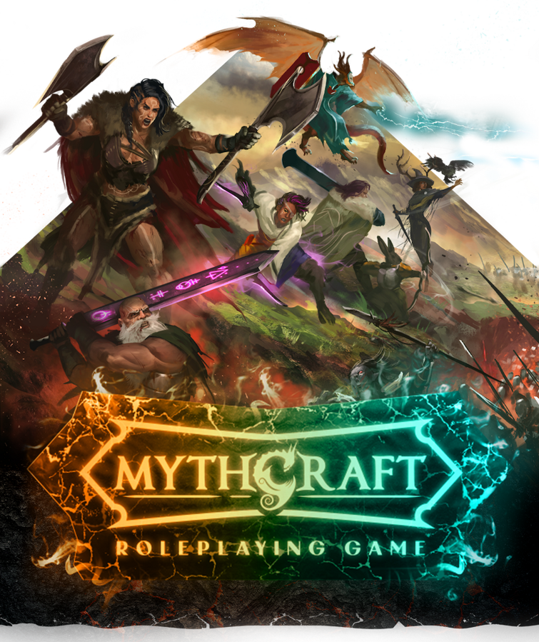 art of several fantasy heroes in battle with
