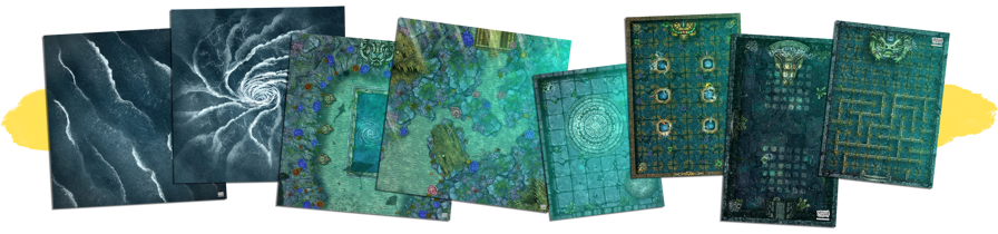 A preview showing the included Battle Maps